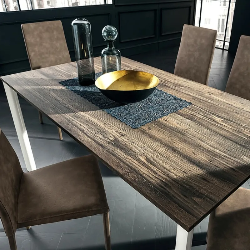La primavera Aaron Table rectangulaire ultra extensible style contemporain en stratifié> Table De Salle à Manger