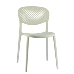 Abby Connubia® Chaise de jardin empilable en polypropylène recyclé avec dossier microperforé><noscript><img width=
