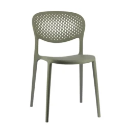 Abby Connubia® Chaise de jardin empilable en polypropylène recyclé avec dossier microperforé><noscript><img width=