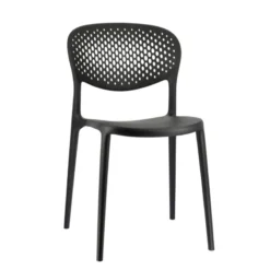 Abby Connubia® Chaise de jardin empilable en polypropylène recyclé avec dossier microperforé><noscript><img width=