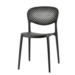 Abby Connubia® Chaise de jardin empilable en polypropylène recyclé avec dossier microperforé><noscript><img width=