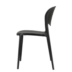 Abby Connubia® Chaise empilable en polypropylène recyclé avec dossier microperforé><noscript><img width=