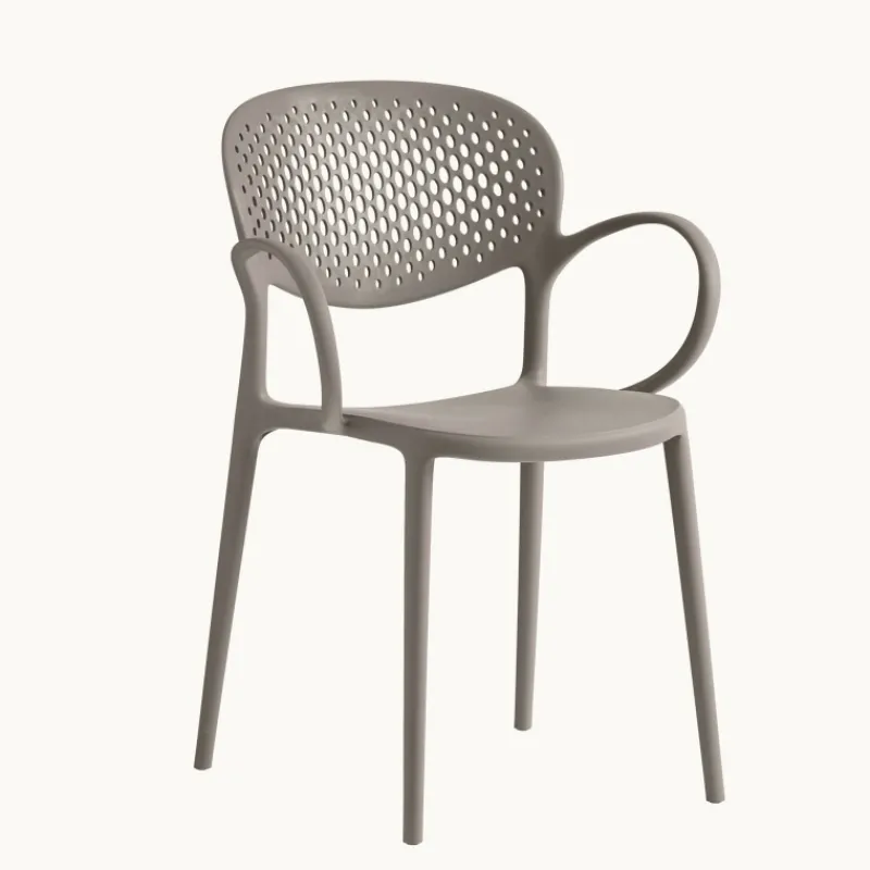 Abby Connubia® Fauteuil de jardin empilable en polypropylène recyclé avec dossier microperforé> Chaise De Jardin|Fauteuil De Jardin