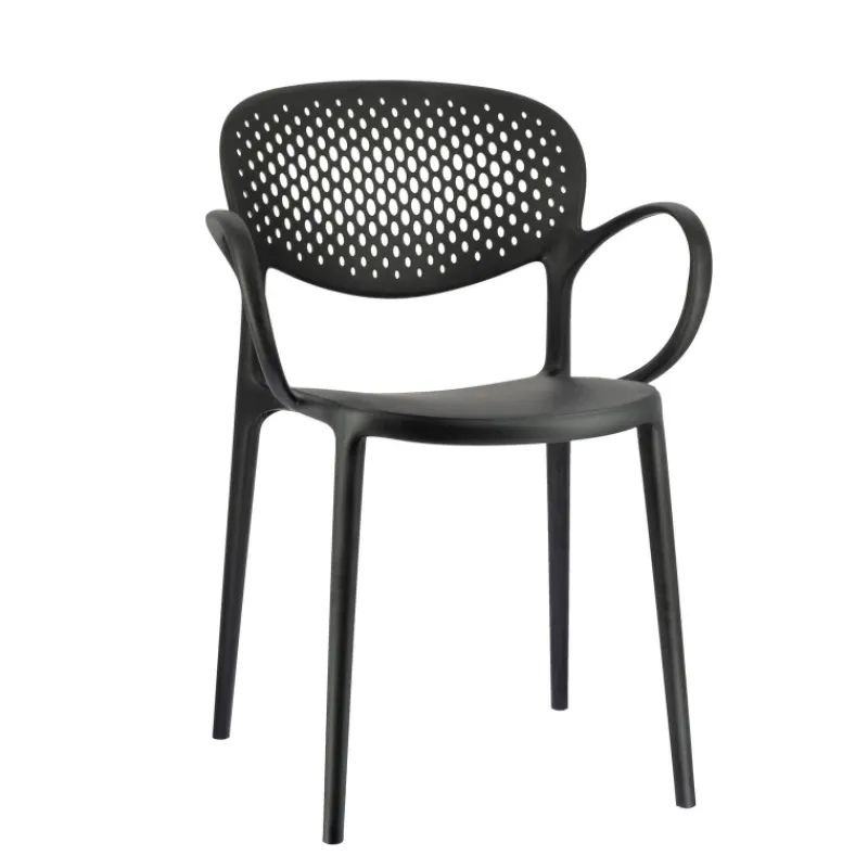 Abby Connubia® Fauteuil de jardin empilable en polypropylène recyclé avec dossier microperforé> Chaise De Jardin|Fauteuil De Jardin