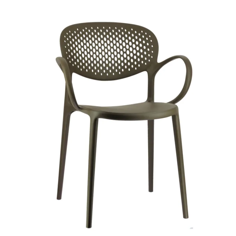Abby Connubia® Fauteuil de jardin empilable en polypropylène recyclé avec dossier microperforé> Chaise De Jardin|Fauteuil De Jardin