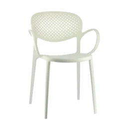 Abby Connubia® Fauteuil de jardin empilable en polypropylène recyclé avec dossier microperforé><noscript><img width=