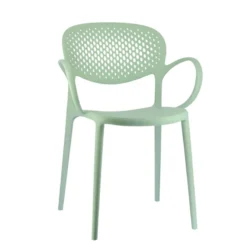 Abby Connubia® Fauteuil de jardin empilable en polypropylène recyclé avec dossier microperforé><noscript><img width=