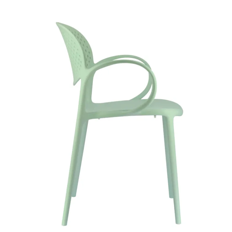 Abby Connubia® Fauteuil de jardin empilable en polypropylène recyclé avec dossier microperforé> Chaise De Jardin|Fauteuil De Jardin
