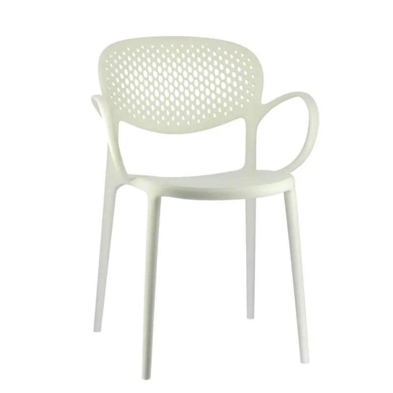 Abby Connubia® Fauteuil empilable en polypropylène recyclé avec dossier microperforé> Chaise De Cuisine|Chaise De Salle à Manger