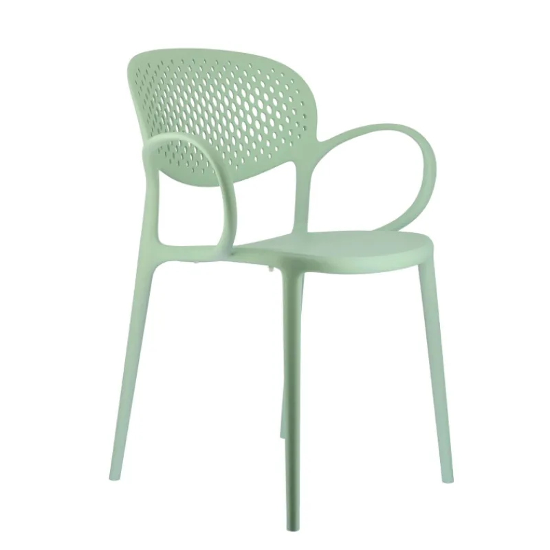 Abby Connubia® Fauteuil empilable en polypropylène recyclé avec dossier microperforé> Chaise De Cuisine|Chaise De Salle à Manger