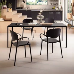 Abby Connubia® Fauteuil italien empilable en polypropylène recyclé><noscript><img width=