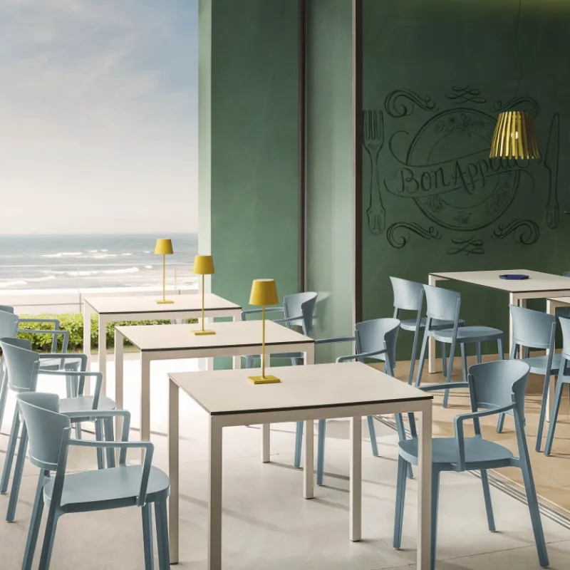 Abuela B Chaise avec accoudoirs empilable en technopolymère> Chaise De Cuisine|Chaise De Salle à Manger