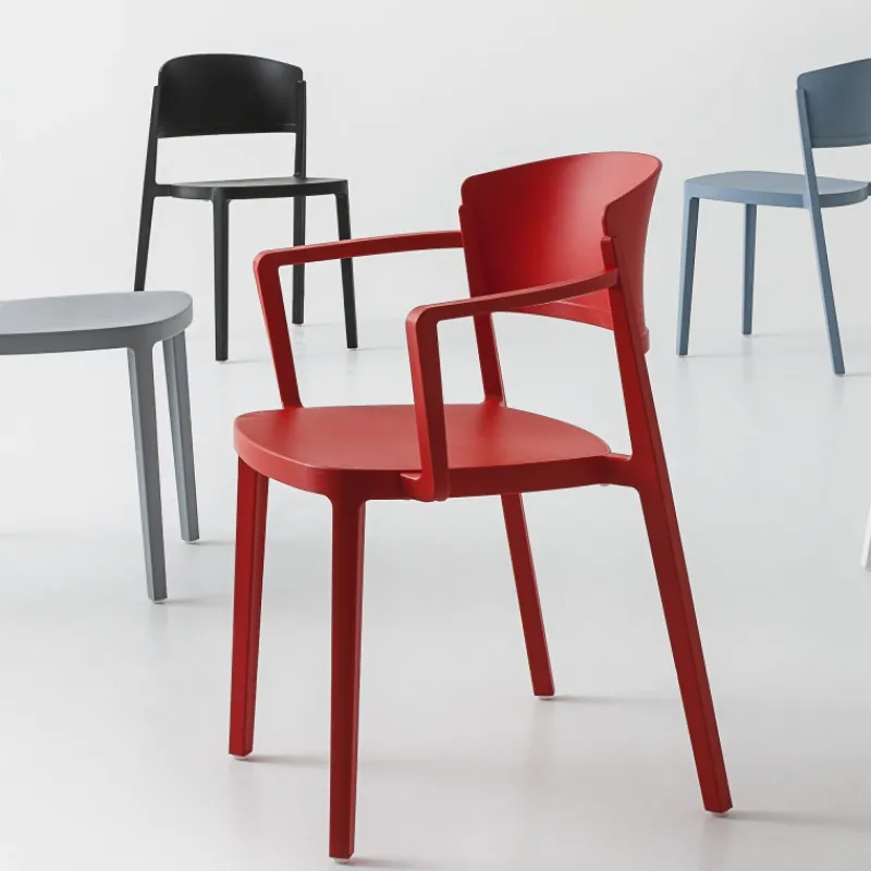 Abuela B Chaise avec accoudoirs empilable en technopolymère> Chaise De Cuisine|Chaise De Salle à Manger