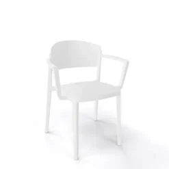 Abuela B Chaise avec accoudoirs empilable en technopolymère><noscript><img width=