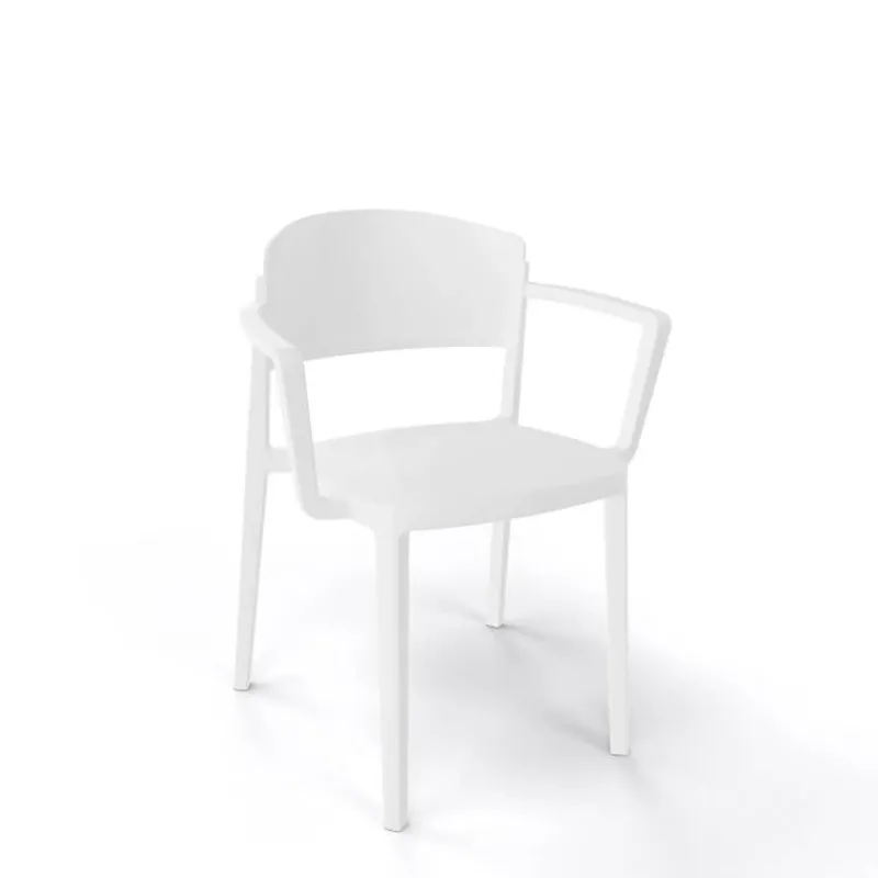 Abuela B Chaise avec accoudoirs empilable en technopolymère> Chaise De Cuisine|Chaise De Salle à Manger