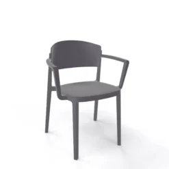 Abuela B Chaise avec accoudoirs empilable en technopolymère><noscript><img width=