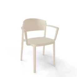 Abuela B Chaise avec accoudoirs empilable en technopolymère><noscript><img width=