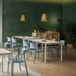 Abuela B Chaise de jardin avec accoudoirs empilable en technopolymère><noscript><img width=