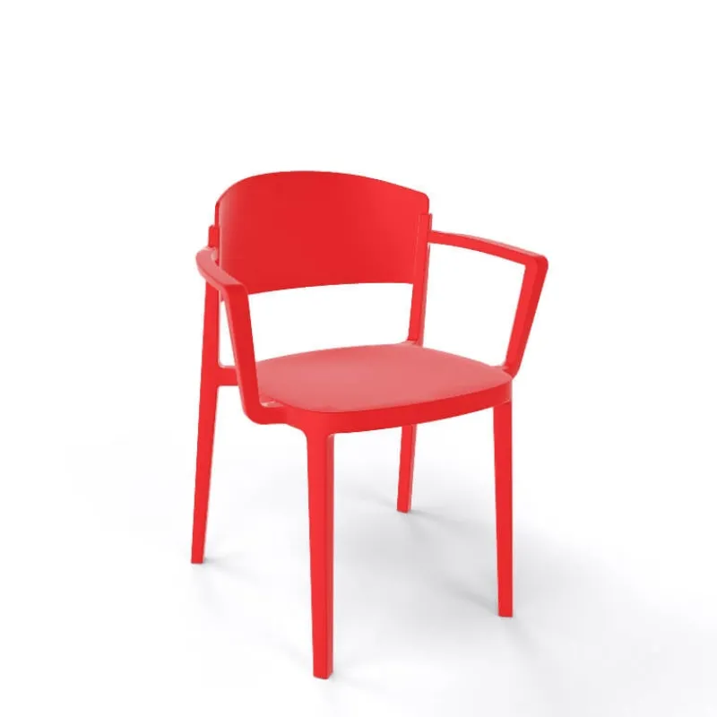 Abuela B Chaise de jardin avec accoudoirs empilable en technopolymère> Chaise De Jardin