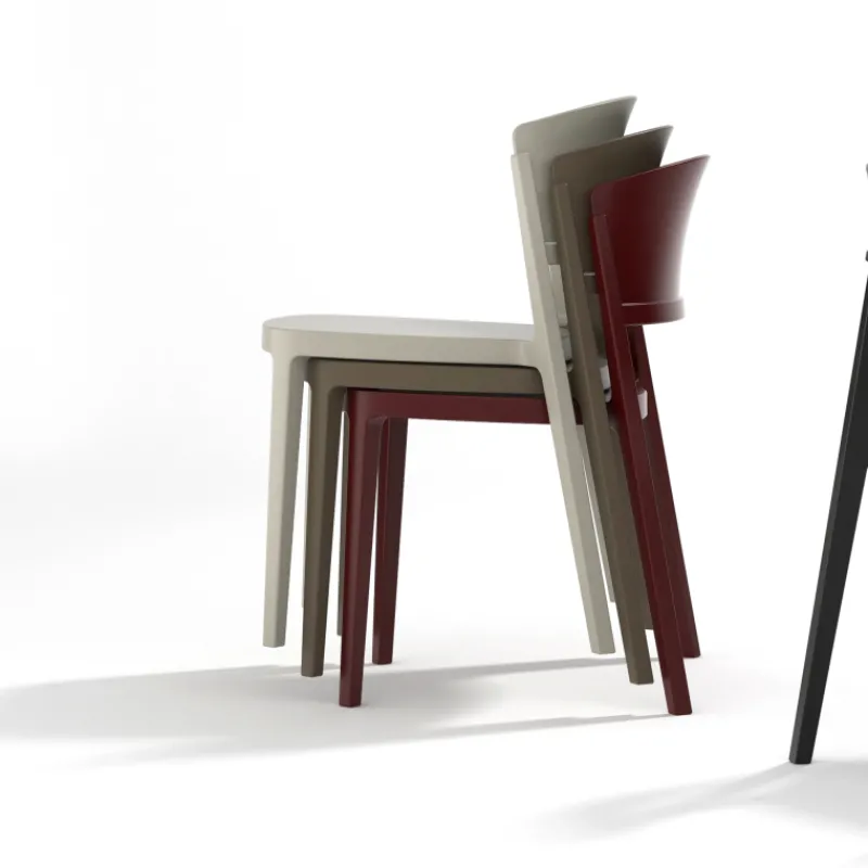 Abuela Chaise de terrasse moderne empilable en technopolymère> Chaise De Jardin