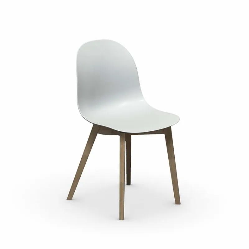 1665 Academy Connubia© Chaise scandinave en polypropylène et bois> Chaise Salon|Chaise De Cuisine