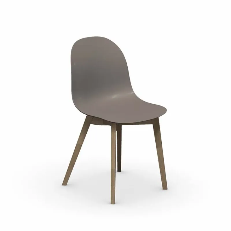 1665 Academy Connubia© Chaise scandinave en polypropylène et bois> Chaise Salon|Chaise De Cuisine