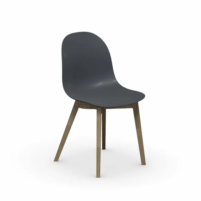 1665 Academy Connubia© Chaise scandinave en polypropylène et bois> Chaise Salon|Chaise De Cuisine