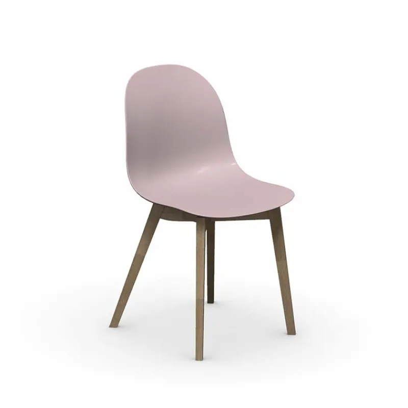 1665 Academy Connubia© Chaise scandinave en polypropylène et bois> Chaise Salon|Chaise De Cuisine
