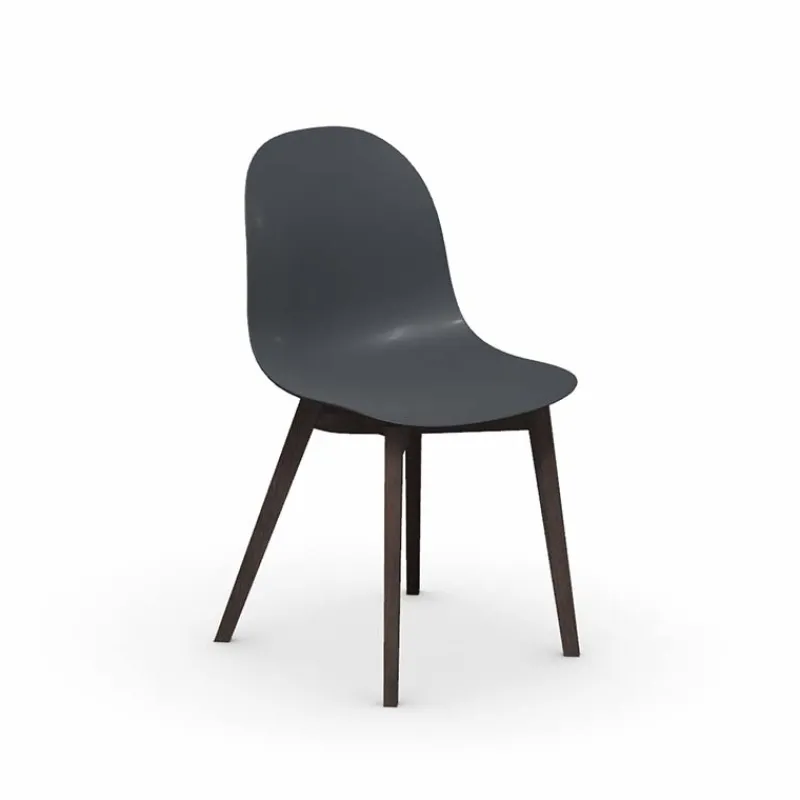 1665 Academy Connubia© Chaise scandinave en polypropylène et bois> Chaise Salon|Chaise De Cuisine