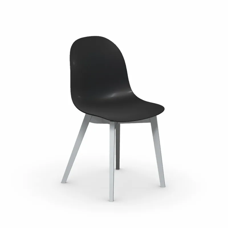 1665 Academy Connubia© Chaise scandinave en polypropylène et bois> Chaise Salon|Chaise De Cuisine