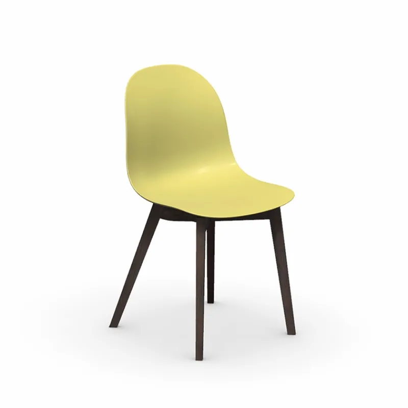 1665 Academy Connubia© Chaise scandinave en polypropylène et bois> Chaise Salon|Chaise De Cuisine