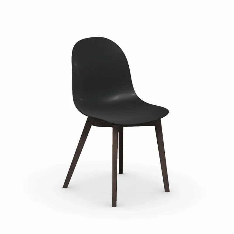 1665 Academy Connubia© Chaise scandinave en polypropylène et bois> Chaise Salon|Chaise De Cuisine