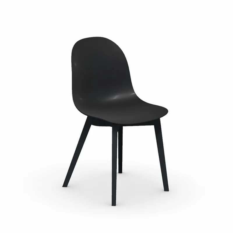 1665 Academy Connubia© Chaise scandinave en polypropylène et bois> Chaise Salon|Chaise De Cuisine