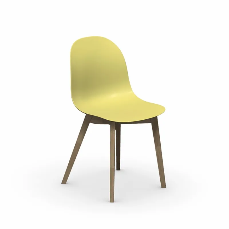 1665 Academy Connubia© Chaise scandinave en polypropylène et bois> Chaise Salon|Chaise De Cuisine