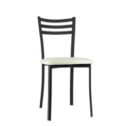 Ace 1320 Chaise de cuisine en métal avec assise en simili rembourrée><noscript><img width=
