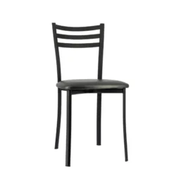 Ace 1320 Chaise de cuisine en métal avec assise en simili rembourrée><noscript><img width=