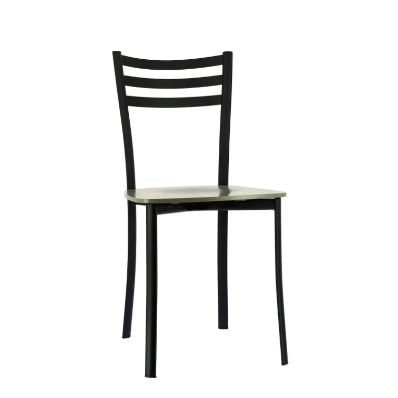 Ace 1320 Chaise de cuisine en métal et assise bois> Chaise De Cuisine