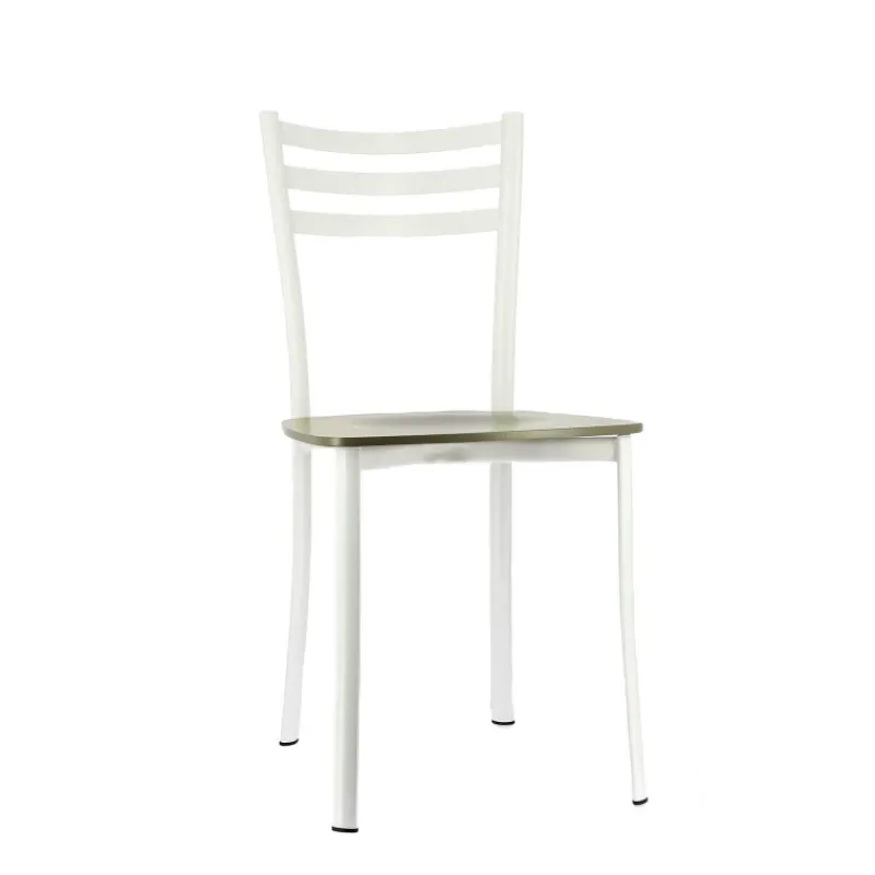 Ace 1320 Chaise de cuisine en métal et assise bois> Chaise De Cuisine