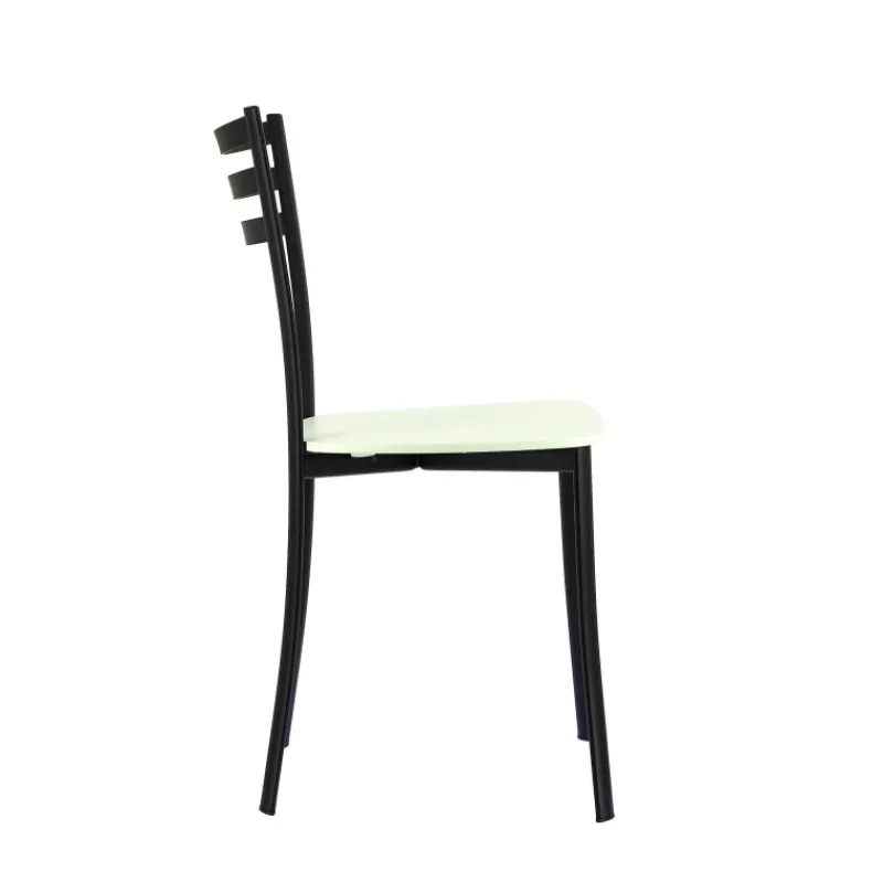Ace 1320 Chaise de cuisine en métal et assise bois> Chaise De Cuisine