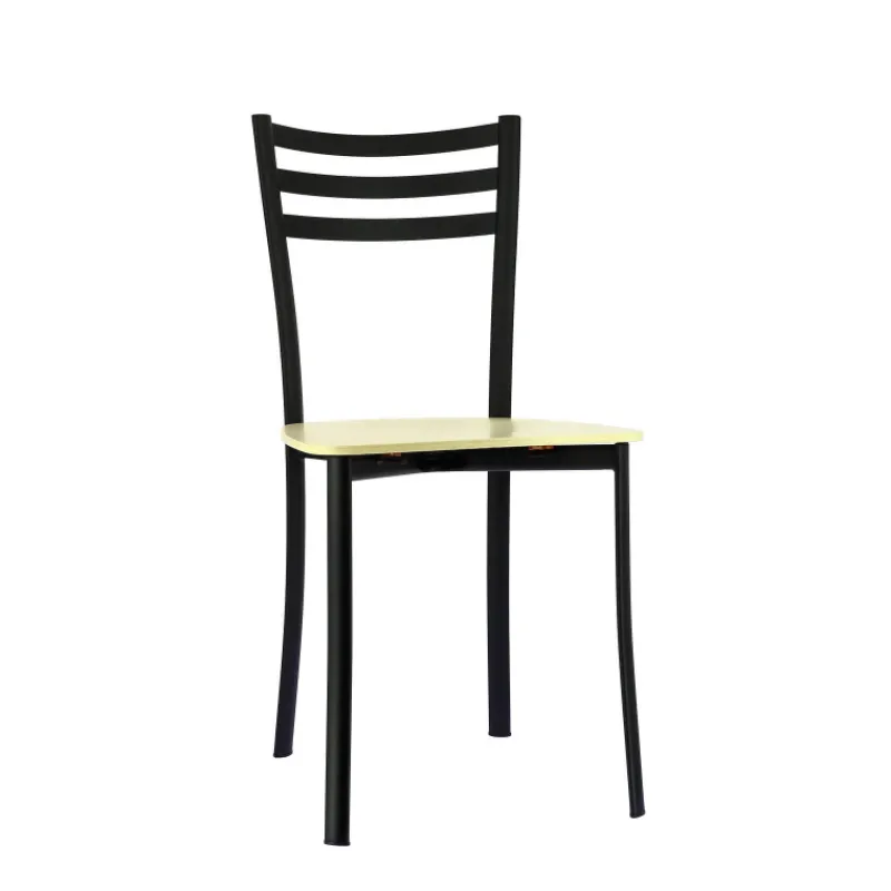 Ace 1320 Chaise de cuisine en métal et assise bois> Chaise De Cuisine