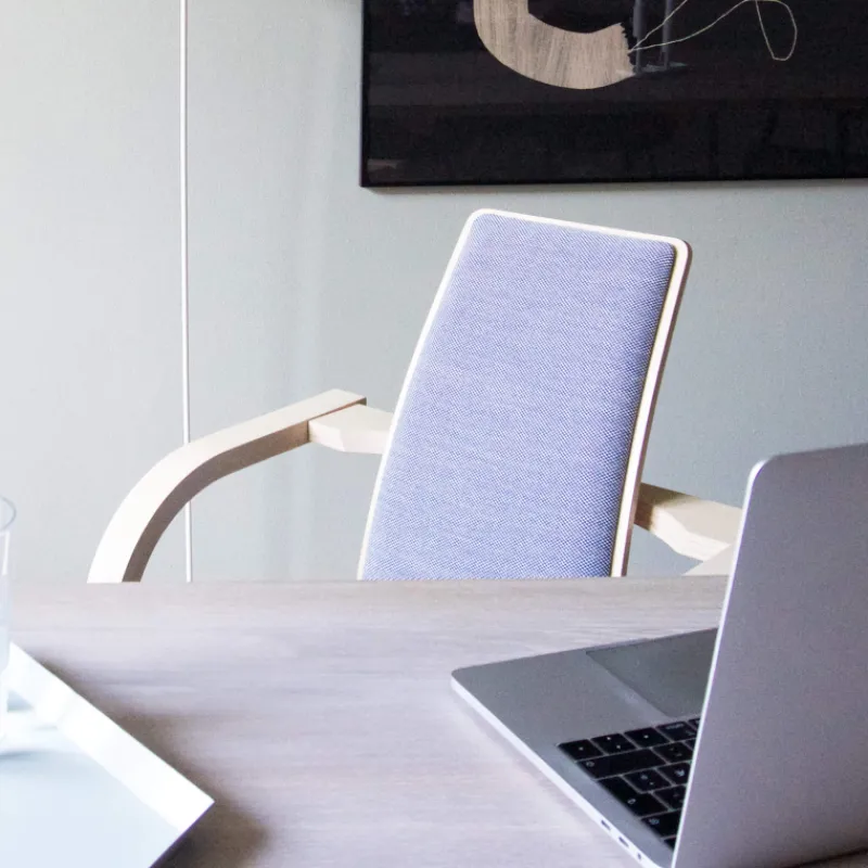 Varier Actulum ® Fauteuil de bureau ergonomique à bascule en tissu et bois> Chaise De Bureau|Chaise Salon
