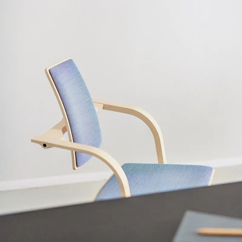 Varier Actulum ® Fauteuil de bureau ergonomique à bascule en tissu et bois> Chaise De Bureau|Chaise Salon
