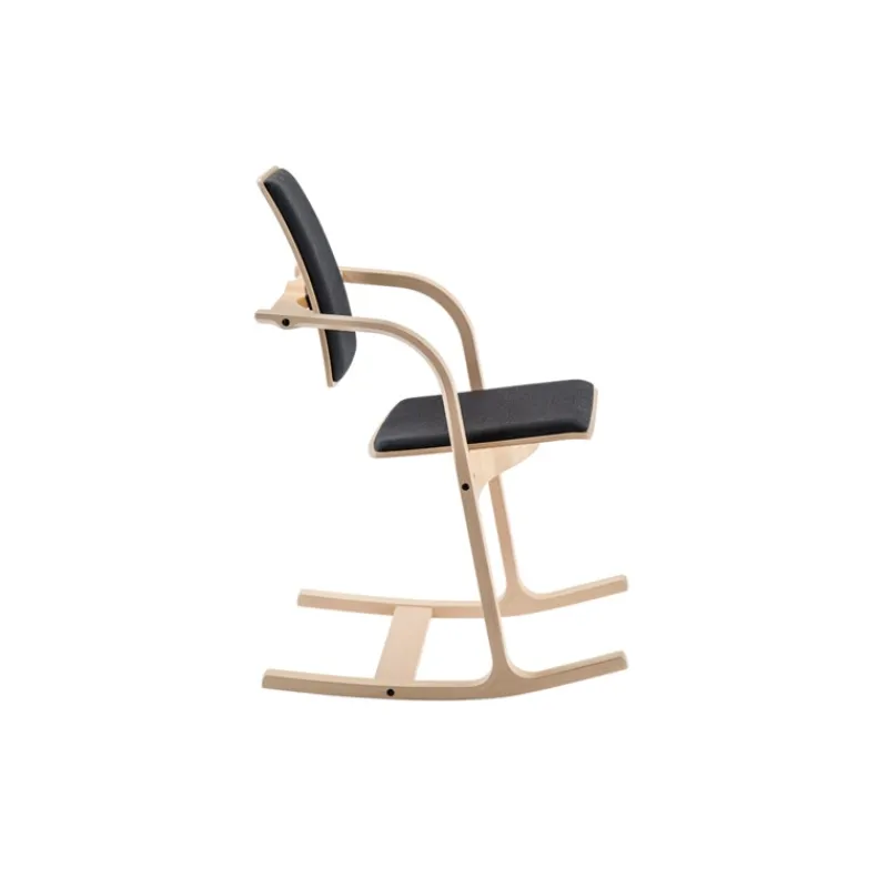 Varier Actulum ® Fauteuil de bureau ergonomique à bascule en tissu et bois> Chaise De Bureau|Chaise Salon