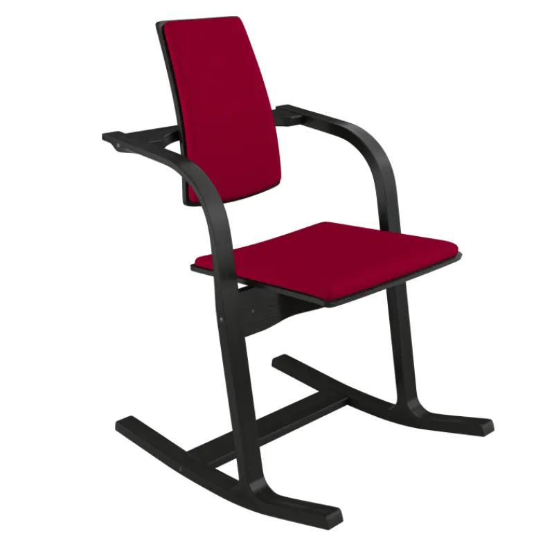 Varier Actulum ® Fauteuil de bureau ergonomique à bascule en tissu et bois> Chaise De Bureau|Chaise Salon