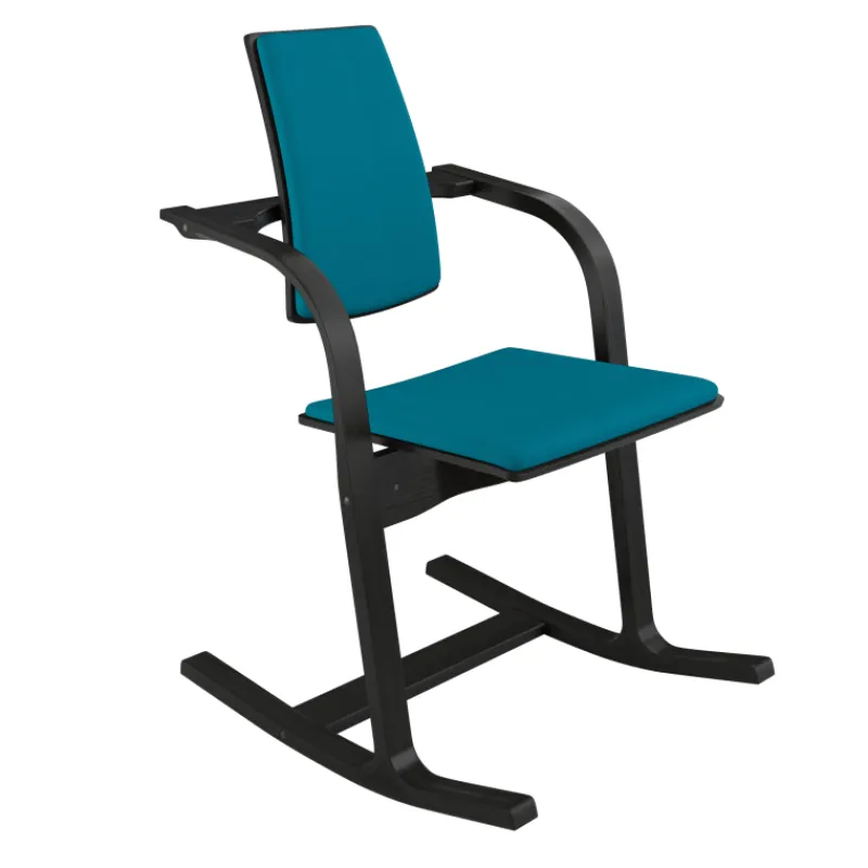 Varier Actulum ® Fauteuil de bureau ergonomique à bascule en tissu et bois> Chaise De Bureau|Chaise Salon