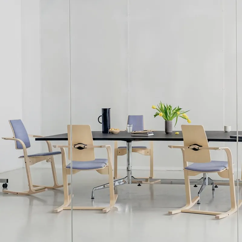 Varier Actulum ® Fauteuil de bureau ergonomique à bascule en tissu et bois> Chaise De Bureau|Chaise Salon