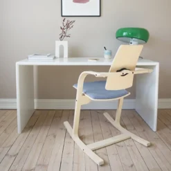 Varier Actulum ® Fauteuil de bureau ergonomique à bascule en tissu et bois><noscript><img width=