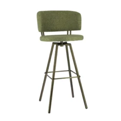 Perfecta Adagio Tabouret de bar moderne pivotant en tissu et pieds métal> Tabouret De Bar (assise +/- 80 Cm)