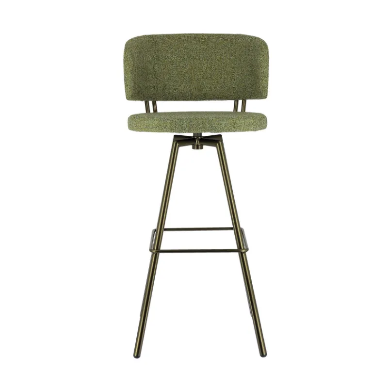 Perfecta Adagio Tabouret de bar moderne pivotant en tissu et pieds métal> Tabouret De Bar (assise +/- 80 Cm)