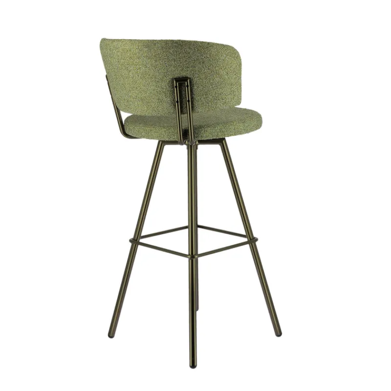 Perfecta Adagio Tabouret de bar moderne pivotant en tissu et pieds métal> Tabouret De Bar (assise +/- 80 Cm)
